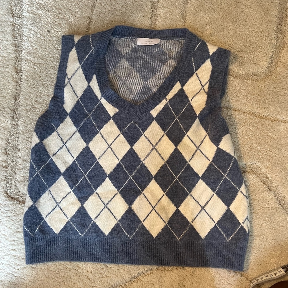 Oak+Fort Argyle Sweater Vest